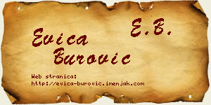 Evica Burović vizit kartica